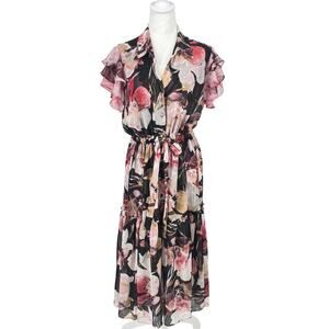 NWT NWT MISA Los Angeles Floral Wrap Midi Dress - Size Large - Romantic Blooms